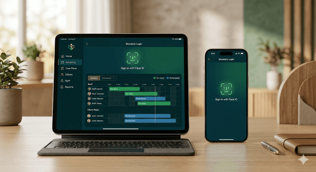 Care coordination app on mobile